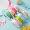Día del Niño 2.5cm Puntos Finos Lunares Cinturón de Poliéster con Lunares Accesorios para el Cabello Hechos a Mano DIY Lazo Regalo Material para Accesorios de Ropa