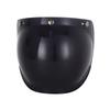 Casco de motocicleta Casco retro Lente burbuja Casco de tres botones A prueba de viento Antideslumbrante Lente de seguridad con soporte