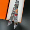 Bufanda de corbata estampada delgada de nuevo estilo para mujer, bufanda larga estrecha de seda estilo coreano para combinar con camisas, accesorio envolvente de moda