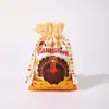 Sacos de Embalagem Folha de Bordo Abóbora Transfronteiriços Sacos de Presente para Festa de Halloween Bolsas com Cordão de Ação de Graças Feitos Sob Medida