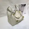 Mini Bolso Lindy de Piel de Vaca de Primera Capa, Bolso de Mano Genuino para Mujer, Bolso tipo 'Pillow Doctor', Bolso de Hombro Cruzado de Moda para el Trabajo