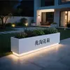 Caja de Flores para Exteriores Caja de Plantación de Acero Inoxidable Valla Combinada Caja de Luces Soporte de Flores de Hierro Macizo Macetero Exterior Canalón para Flores Aleación de Aluminio