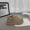 Zapatos de Plataforma Tenis Blancos de Suela Gruesa para Mujer Verano 2026 Aumentadores de Altura Tenis Casuales de Piel Genuina para Estudiantes Tenis Casuales Versátiles
