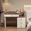 Mesa de toucador de madeira maciça armário de armazenamento para apartamento pequeno mesa de maquiagem de noz estilo creme moderno simples para quarto
