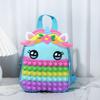 Novo unicórnio rato pioneiro mochila crianças bolha música descompressão grande capacidade silicone bolsa escolar atacado