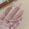 Pulseira Duas Vidas de Alegria para Mulheres Prata Esterlina S925 Conjunto Luxo Leve Nicho Pulseira de Cinco Flores Presente de Dia dos Namorados Aniversário para Namorada