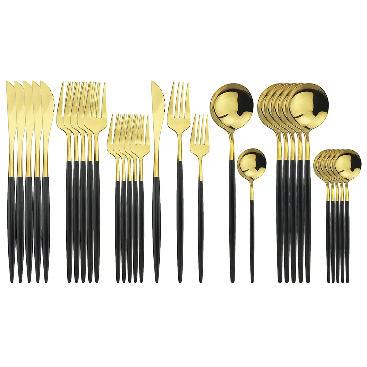 6Set-30Pcs-Rainbow-Cutlery-Set
