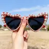 Gafas de Sol Retro Perla Personalizadas de Amor para Hombres y Mujeres 2025 Nuevo Estilo Callejero de Fiesta Gafas de Sol de Celebridad de Internet