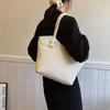 2024 Mulheres Grande Capacidade Beach Bag Tote Bag Moda Estética Elegante Coreano Moda Shoulder Bag Tecido