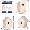 Jaula de pájaros de grafiti de madera para niños, nido de pájaros de madera DIY, colgante, costura creativa, nido de pájaros decorativo para exteriores, casa de pájaros al por mayor