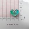 Dois- cor glitter pêssego coração resina jóias acessórios diy telefone shell patch menina cocar material atacado