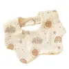 Babero de Gasa de Seis Capas con Forma de Pétalo para Bebé Algodón Puro Clase A Toalla para Babas Babero para Recién Nacido Unisex Estilo Delgado Primavera y Verano
