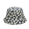 Nuevo sombrero de pescador de doble cara con estampado de crisantemo pequeño de Europa y Estados Unidos, sombrero para el sol al aire libre de primavera y verano, sombrero de lavabo informal para mujer, venta al por mayor