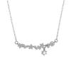 Collar de clavícula de plata esterlina S925 con incrustaciones de diamantes que combina con todo, colección de joyería para mujer, colgante largo con borlas de alta calidad, sencillo y japonés.