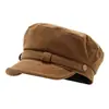 Nuevo Sombrero de Boina Retro Estilo Británico de Otoño para Mujer, Sombrero de Equitación de Ante de Alta Gama, Sombrero de Pintor de Moda Que Muestra la Cara