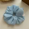 Anillo para el pelo esponjoso estilo perezoso, anillo para el pelo suave y elástico color macarrón, simple para la parte trasera de la cabeza, cola de caballo, textura de flor, cuerda para la cabeza