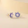 Brincos de Flor Delicada Esmaltados Estilo Francês em Prata Esterlina S925 com Pérola Yuebao Joias Populares no Xiaohongshu