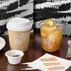 Copo de Café Descartável com Tampa, Embalagem para Viagem Comercial, Copo Especial para Bebidas Quentes, Copo de Papel para Leite com Chá Impresso em Polpa de Bambu, Personalizado