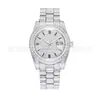 Artículo popular de exportación transfronteriza: Reloj de cuarzo para hombre de 40 mm con incrustaciones de circonita, cristal de espejo y función impermeable