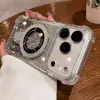 Case com Suporte Anti-Queda de Glitter Adequado para Celular Iphone17Promax Apple 17Pro Novo Air com Película para Lente
