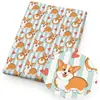 Perro Corgi estampado digital algodón poliéster o tela de traje de baño falda camisa pijama bolsa hecha a mano DIY patchwork mantel