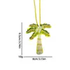 Parche Bordado Hecho a Mano con Cuentas de Árbol de Coco Limón con Correa para Colgar, Colgante para Bolso Pequeño, Accesorios de Pedrería, Adornos para Ropa