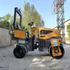 Fabricante Personaliza Pequenos Rolos Compactadores para Nivelamento de Pavimento Asfáltico, Rolo Compactador Pequeno Prático de 4 Toneladas com Rolo Frontal de Aço e Rolo Traseiro de Borracha