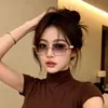 Patillas Ligeras de Lujo con Adorno de Perlas, Gafas de Sol Sin Marco de Gama Alta para Mujer, Populares para Fotos de Maquillaje Natural, Gafas de Sol con Protección Solar