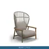 Sofá de Exterior Nórdico Móveis de Rattan Cadeira de Rattan para Varanda Sofá de Jardim Duplo Combinação de Lazer para Pátio Externo Terraço