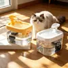 Bebedouro para gatos de grande capacidade com água corrente filtrada, bebedouro automático de circulação para animais de estimação, comedouro automático para cães atacado