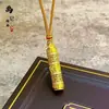 Colgante de Cobre Chapado en Oro Estilo Antiguo Tendencia en Tiktok con Mantra de Seis Palabras y Ocho Tesoros, Accesorio DIY