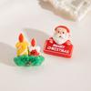 Pendientes de Diseño Divertido de Reno de Santa Claus Europeos y Americanos con Pasador de Plata, Pendientes de Campana de Navidad de Dibujos Animados de Cerámica Suave para Mujer