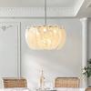 Lámpara de Restaurante Niebla de Nube Ambiente de Sala de Estar Francesa Moderna Casual Lámpara Principal de Dormitorio Candelabro de Vidrio Nuevo 2025