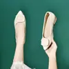 Zapatos de mujer cómodos con hebilla cuadrada 2026 primavera/otoño nuevo estilo punta fina tacón medio grueso versátiles zapatos de trabajo de primavera
