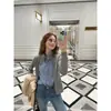 Cardigan de Tricô de Lã Leathecat para Mulheres, Estilo Old Money de Outono, Suéter Top Falso Duas Peças com Patchwork de Linho Gola Alta