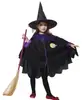 Cosplay Halloween Crianças Traje de Bruxa Morcego Saia de Gaze Roxa Elfo Bruxa Traje Bala