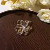 Vintage lujo ligero chapado en oro con incrustaciones de diamantes flor hexagonal DIY estilo antiguo pasador pintado en oro accesorio para el cabello accesorio de decoración de zapatos