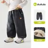 [Antiestático] Calça Infantil Família Dudu Calça Longa para Meninos Calça de Tricô de Outono para Meninas Calça Versátil para Bebê