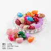 Pulsera de Cuentas Irregulares de Resina de Color Mixto, Bolsa de Cuentas Espaciadoras, Llavero de Coche, Accesorios para Joyería DIY