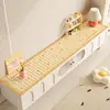 Alfombrilla Estilo Crema para Mesa de Mueble de TV, Alfombrilla Larga para Protección de Encimera de Mesa Auxiliar de Comedor, Modelo Nuevo 2025 Mantel Estilo Ins para Mesa de Zapatero