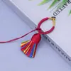 Llavero Cordón de Nudo de Diamante con Borla Corta Bo Ting Accesorios Semi-Terminados para DIY Colgante de Borla Pequeña Joyería