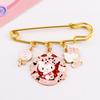 Broche de Dibujos Animados Lindo Creativo Winnie the Pooh Kurome Pin Hellokitty Exquisito Nicho Metal Goteo de Aceite