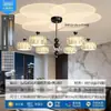 [Transfronteiriço] Novo Balcão de Bar Minimalista Estilo Chinês Quarto Mármore Cobre Total Luminária Pendente Pequena de Cabeceira com Iluminação Criativa de Jade de Espectro Completo