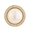 Broche magnético de perlas de moda hebilla magnética redonda de circonita corsage artefacto anti-luz personalidad cuello de camisa flor