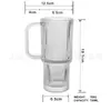 Taza de Vidrio de Gran Capacidad con Asa y Popote, Diseño Elegante con Tapa, Adecuada para Mujeres, Taza de Café y Agua para la Oficina