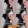 Pendientes de perlas de estilo francés, delicados y elegantes, de estilo nicho, de algodón de Xinjiang, pendientes franceses retro sin agujeros para las orejas.