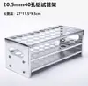 Estante para Tubos de Ensayo de Aluminio Estante para Tubos de Muestreo 15 18 20 22mm Estante para Tubos Colorimétricos Estante para Tubos de Centrífuga Consumibles de Laboratorio