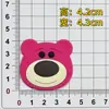 Parche de Goma Suave de PVC de Oso Fresa de Dibujos Animados, Accesorios DIY para Fundas de Tableta y Teléfono, Pantuflas, Refrigerador y Zuecos