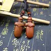 Colgante Mini Espada Gordita de Madera de Azufaifo Golpeada por Rayo Natural, Pie de Mango de Espada de Madera Nube Auspiciosa de Siete Estrellas de Lagerstroemia, Puramente Hecho a Mano