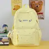 Mochila de Cura Colorida Macaron de Verão com Asas Salpicadas Para Estudante Menina Doce Para Aula Passeio Estilo Doce Mochilas Escolares Grandes e Pequenas